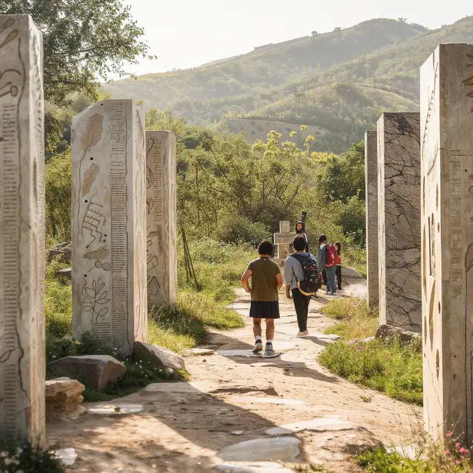 Pillier de la connaissance, sculpture mémorielle